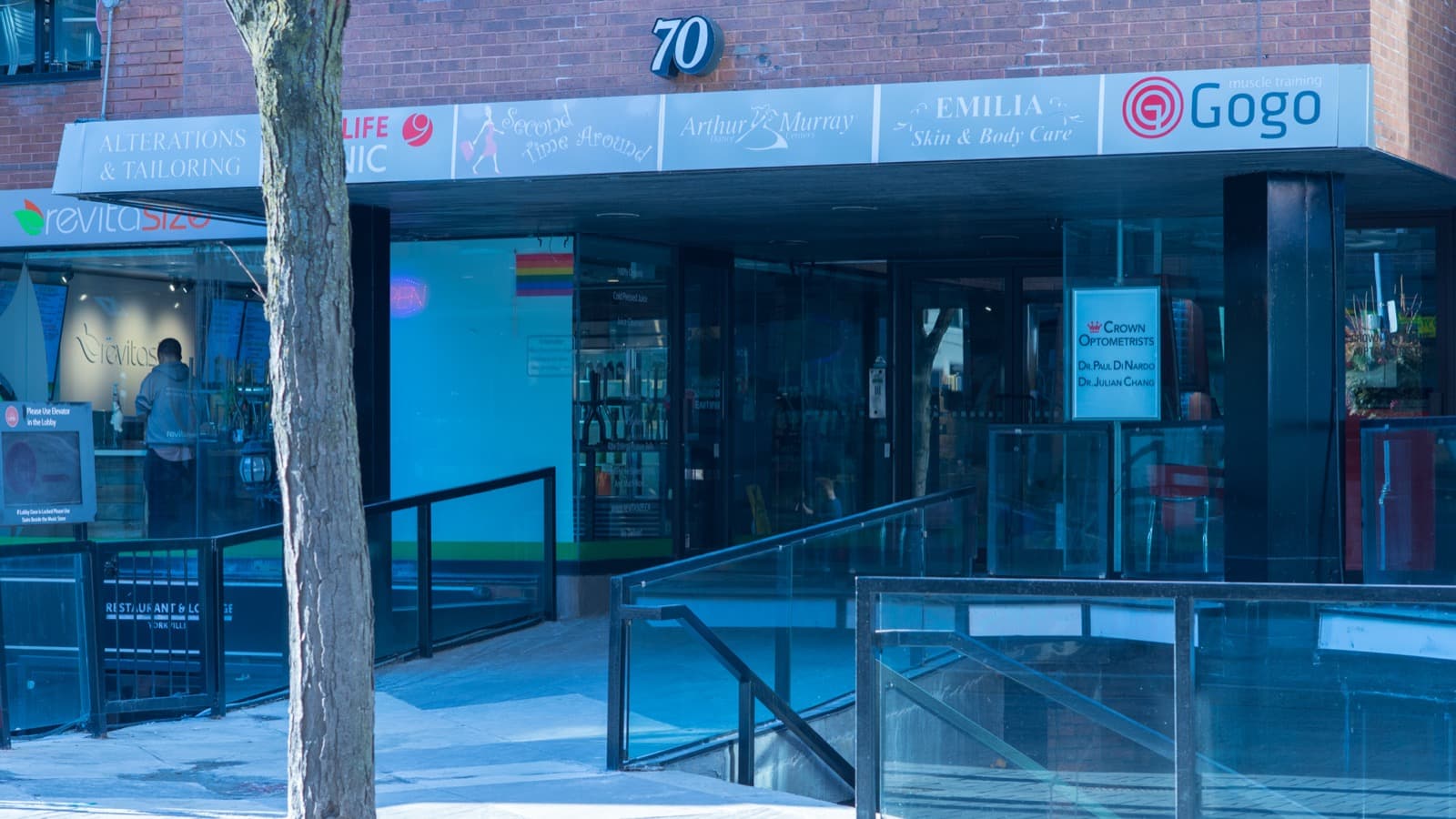 The original GoGo Muscle Training studio at 70 Yorkville in Toronto
